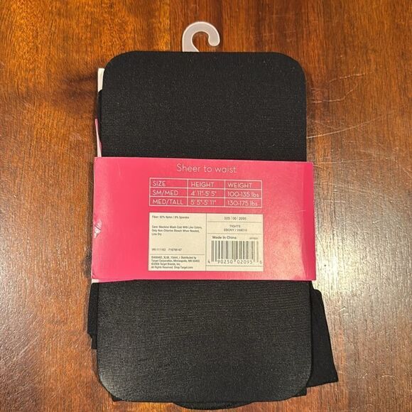 🔥FREE WITH PURCHASE🔥 Xhilaration Small/Medium Opaque Black Tights NWT - Picture 3 of 4